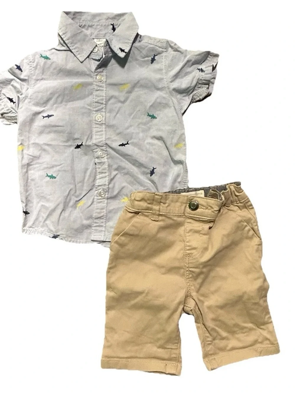 Toddler Boy Summer Clothing Shorts Shirts Construction Dinosaurs Size 18 Months